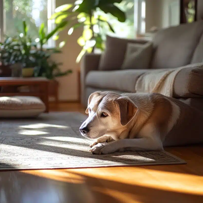 my senior dog is pacing and won't lie down