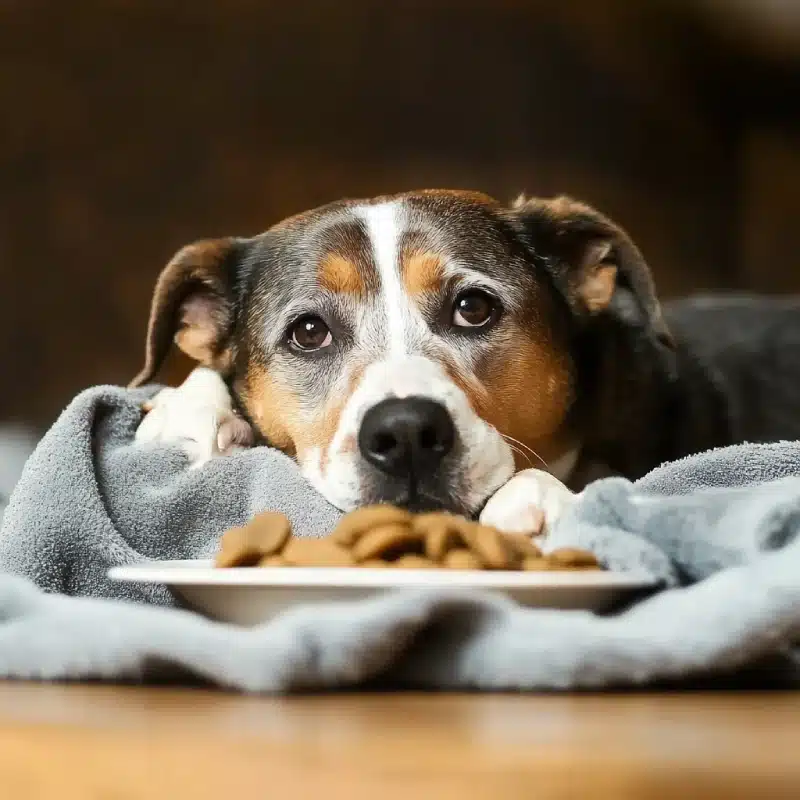 senior dog is throwing up undigested food